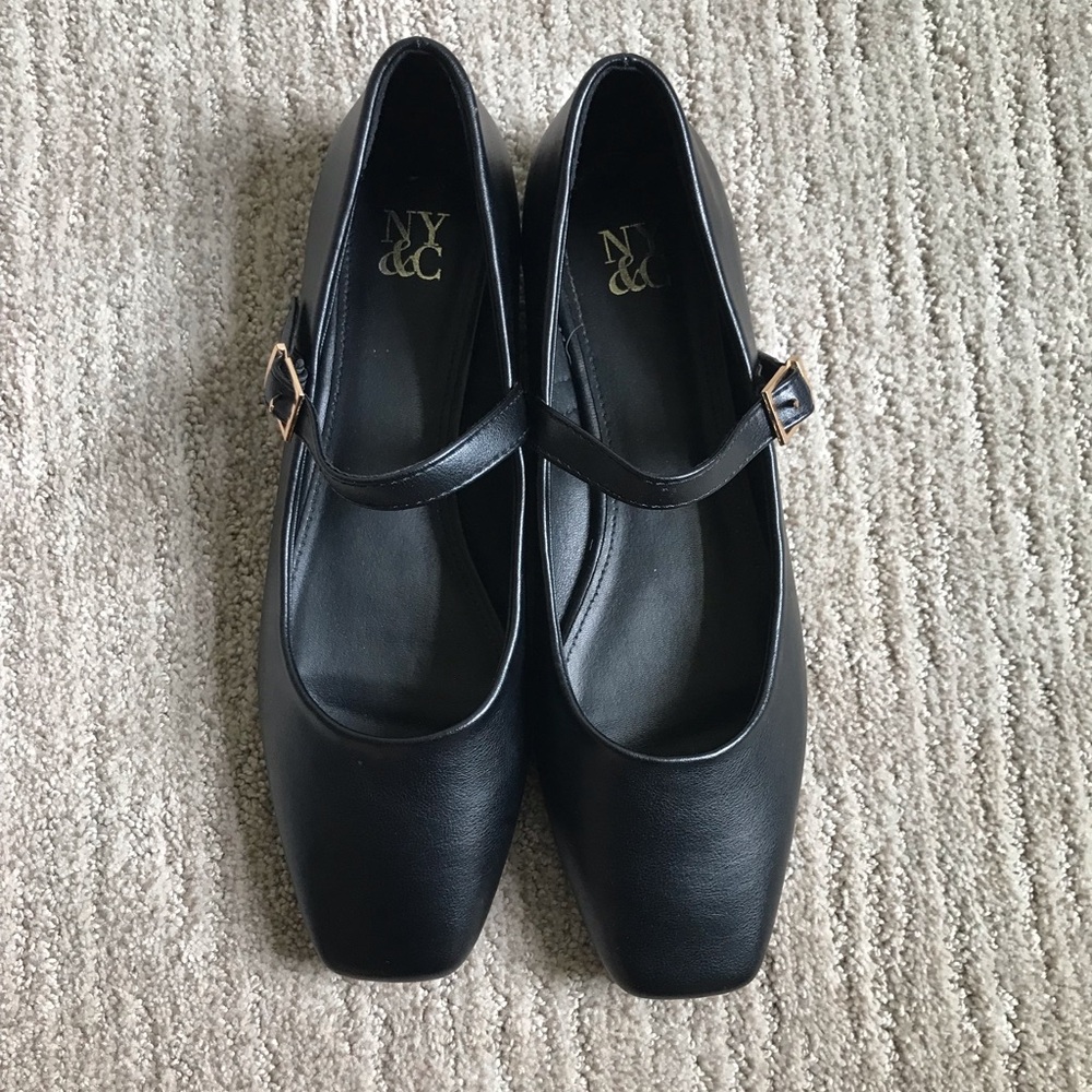 NY&C Black Mary Jane Flats